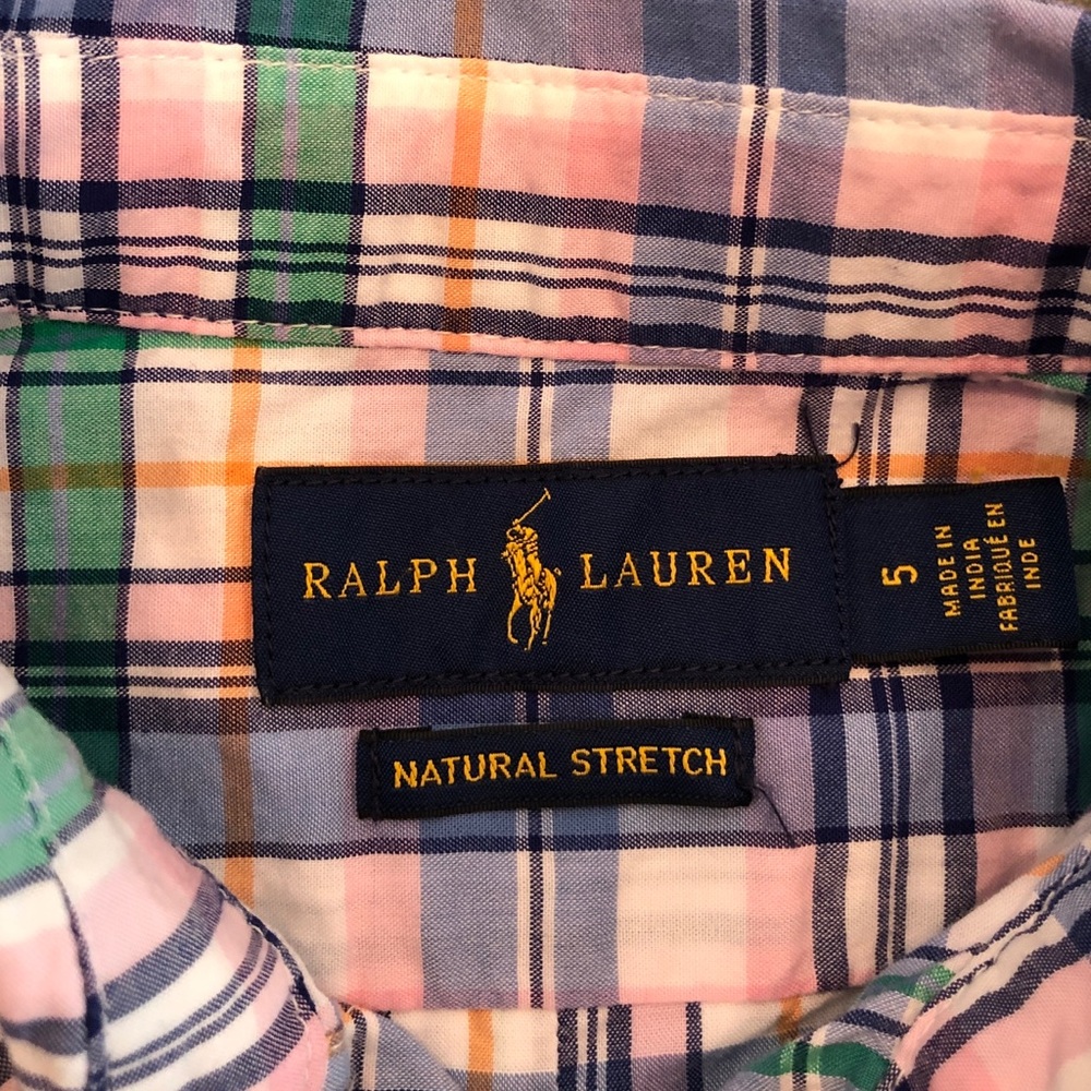 Boy’s Polo Ralph Lauren Button-down shirt in Madras Plaid (multi color)in Size 5 - Picture 3 of 4